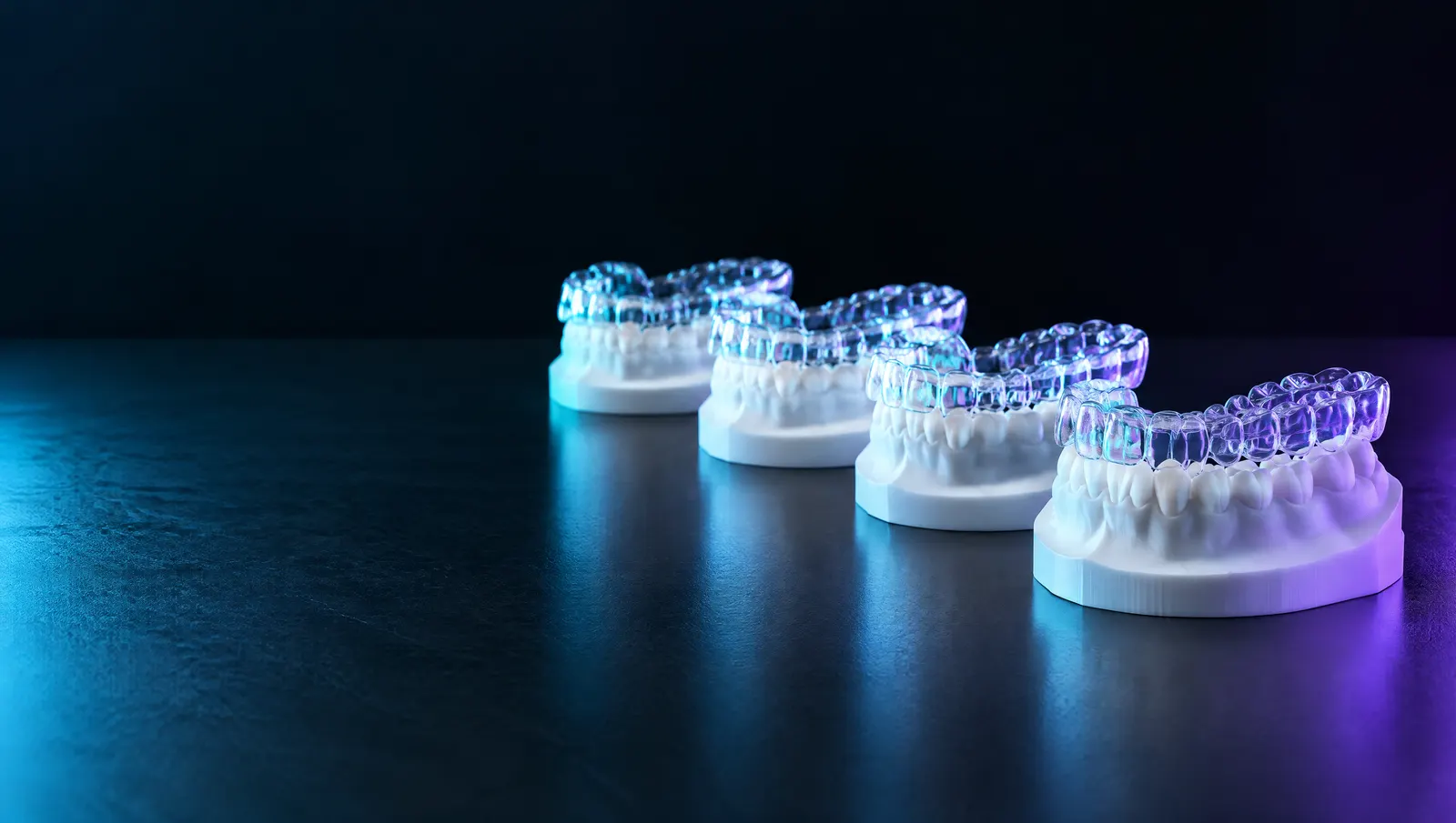 Alineadores transparentes sobre modelos dentales impresos en 3D
